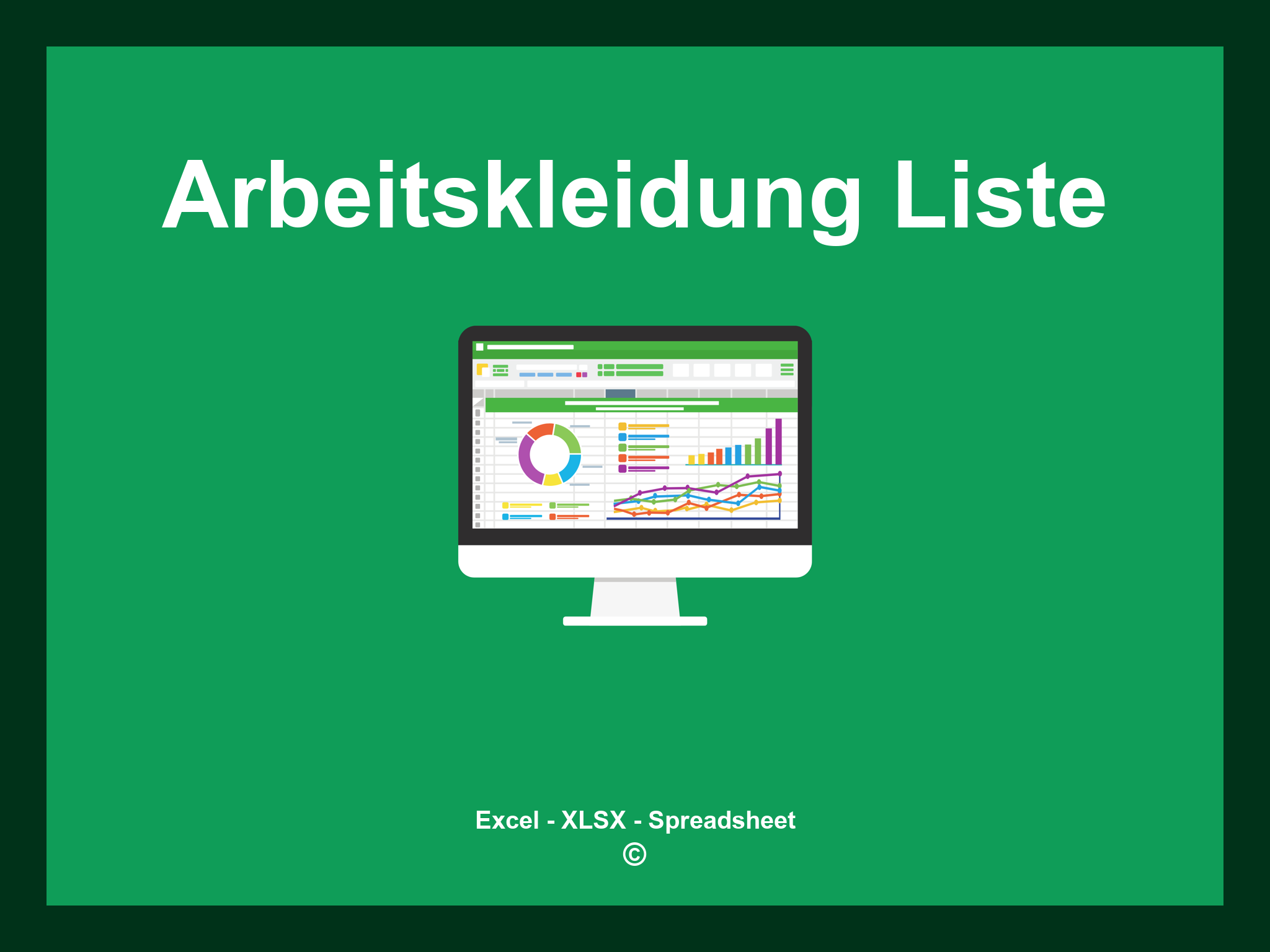Arbeitskleidung Liste Vorlage Excel